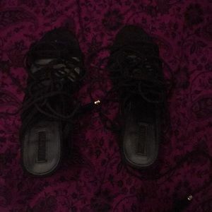 Forever 21 lace up heels